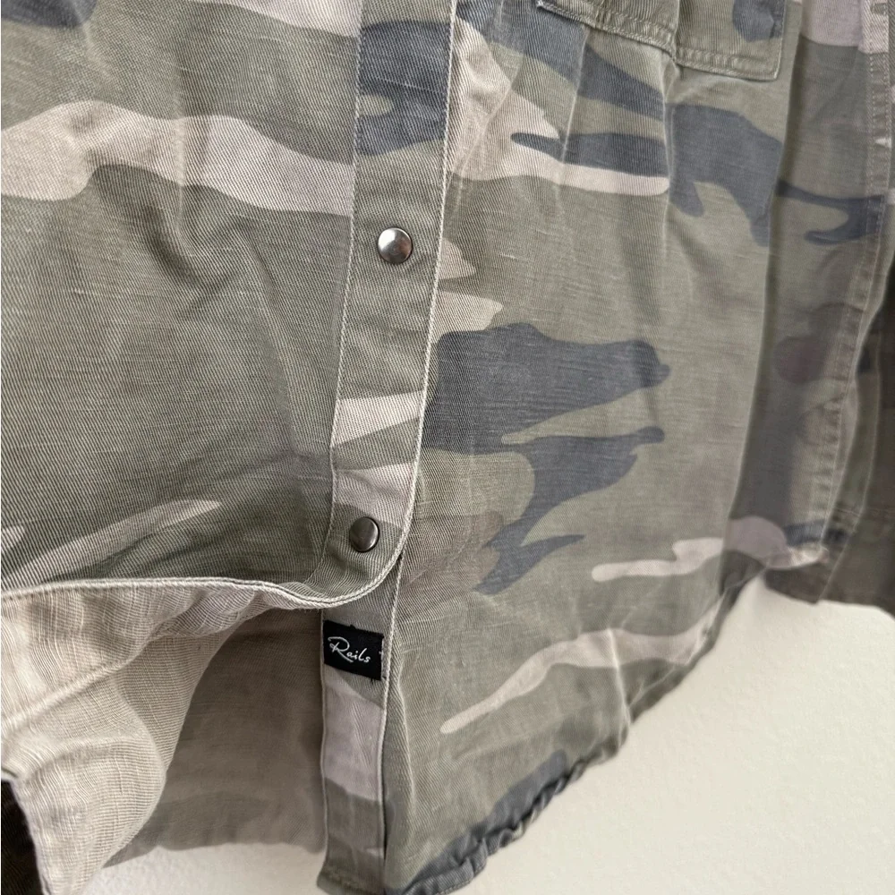 Rails Marcel Embroidered Camo Shirt - Picture 4 of 8